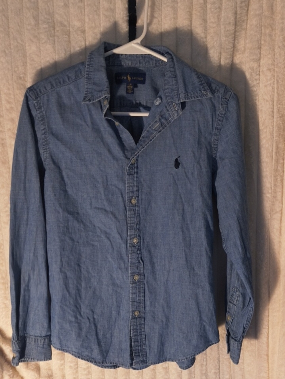 Polo by Ralph Lauren Men’s Light Blue Denim Button-Up Shirt